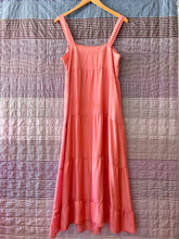 Blue silk tierd maxi dress - abigailheche